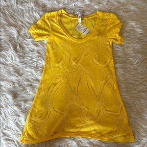 Buckle Vibrant Yellow Patterned Dress